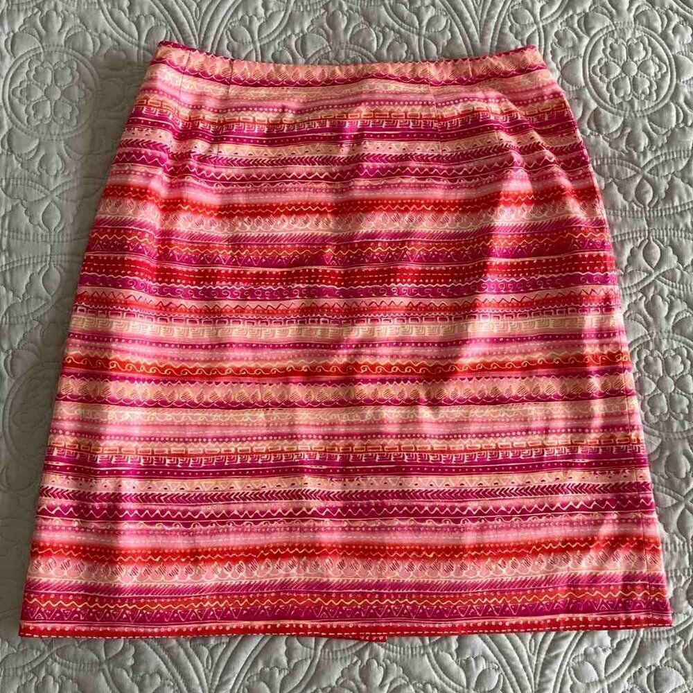 Talbots Cotton A-Line Striped Skirts for Women size 6P - Picture 3 of 10